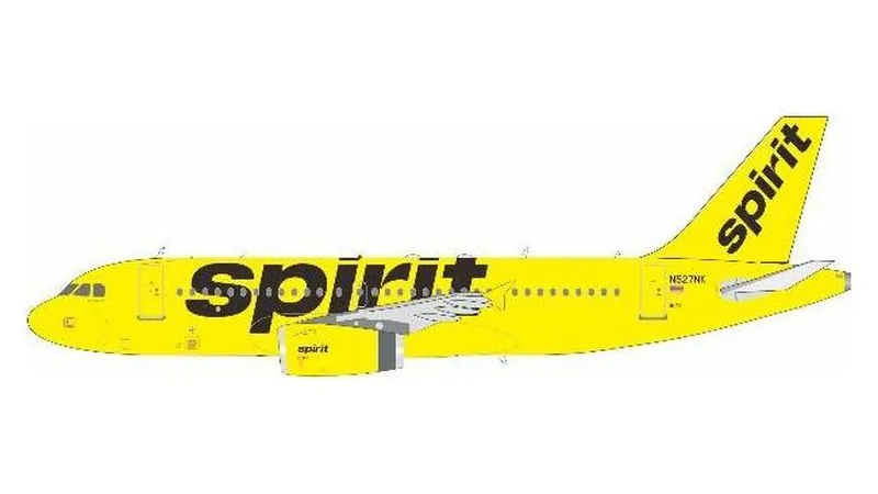 319NK1026 IN Flight200 Spirit / スピリット航空/スピリッツ航空 A319-100 N527NK スタンド付き 1:200 予約
