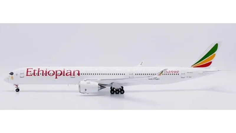 XX20528A JC WING Ethiopian Airlines / エチオピア航空/エチオピアン A350-1000XWB Flaps Down ET-BAX スタンド付 1:200 予約