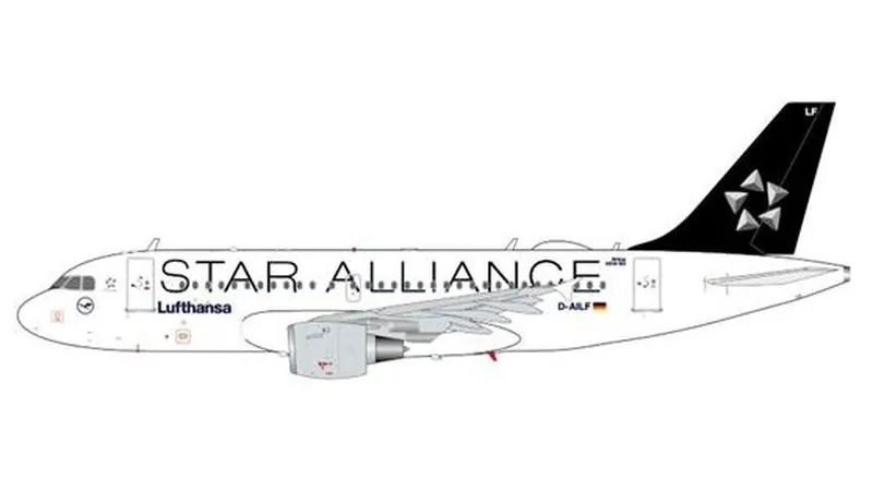 XX20609 JC WING Lufthansa / ルフトハンザドイツ航空 Star Alliance A319 D-AILF スタンド付 1:200 予約