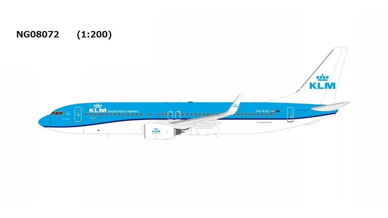 NG08072 NG MODELS KLM / KLMオランダ航空 Boeing 737-800w PH-BXK 1:200 予約