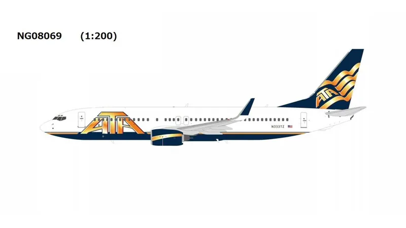 NG08069 NG MODELS ATA Airlines / ATA航空 Boeing 737-800w N333TZ 1:200 予約