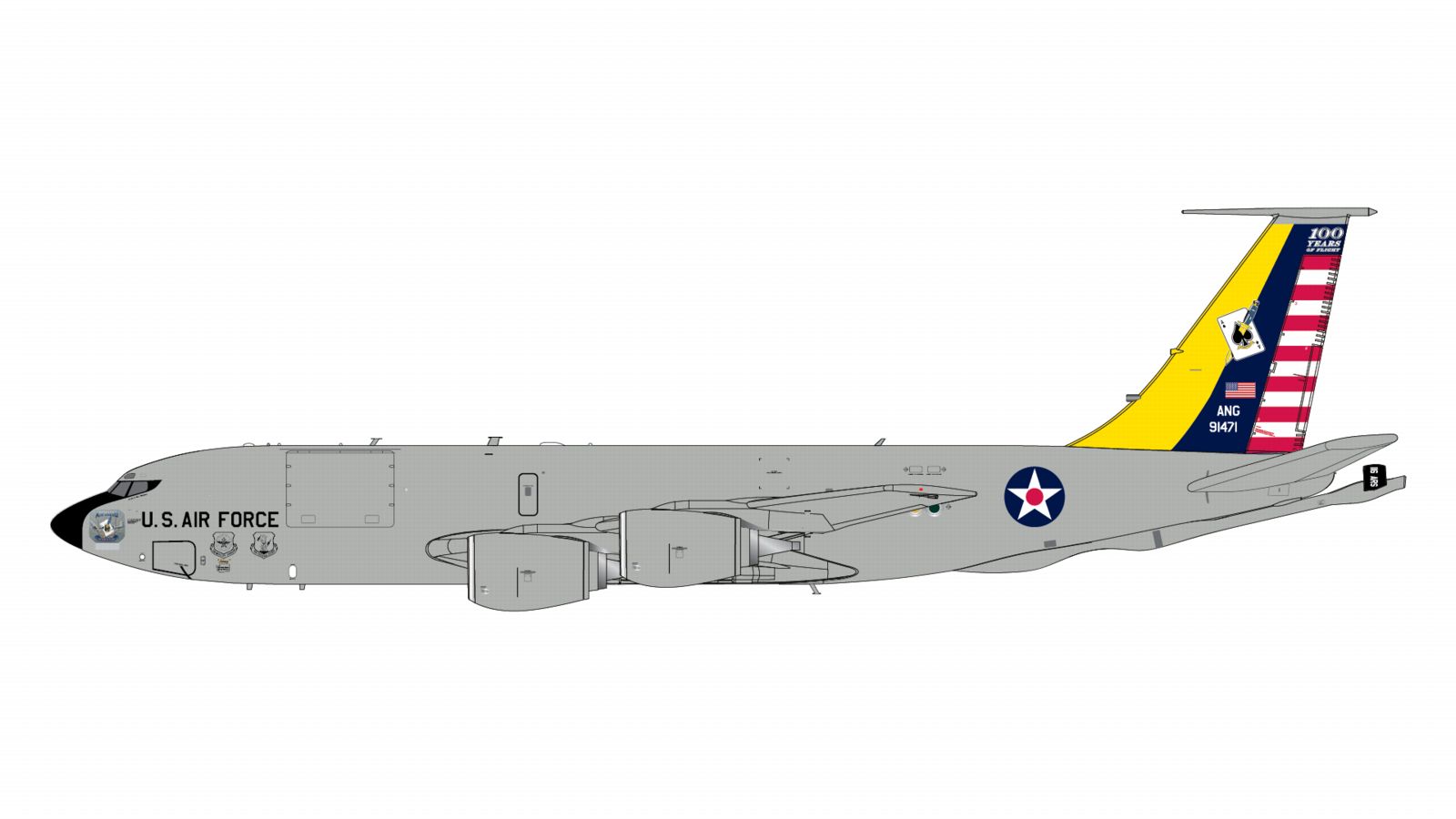 G2AFO1510 GEMINI 200 U.S. Air Force / アメリカ空軍 KC-135T 59-1471 Washington Air National Guard スタンド付 1:200 予約