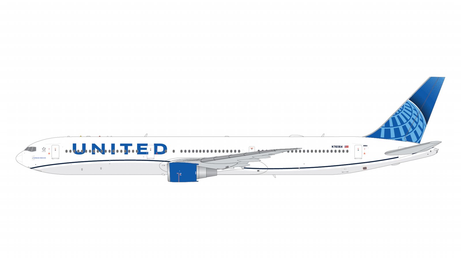 G2UAL1445 GEMINI 200 United Airlines / ユナイテッド航空 B767-400ER N76064  スタンド付 1:200 予約