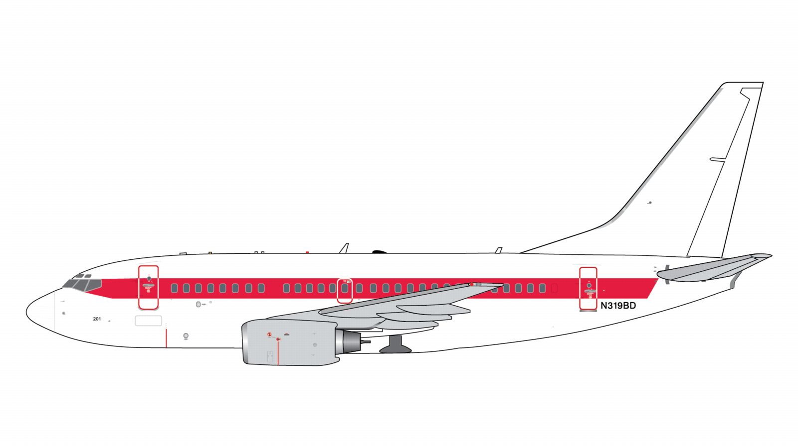 GJEGG2419 GEMINI JETS EG&G / EG&G  "Janet" B737-600 N319BD 1:400 予約