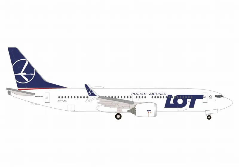 539098 Herpa LOT Polish Airlines / LOTポーランド航空 B737 MAX8 SP-LVA 1:500 完売しました