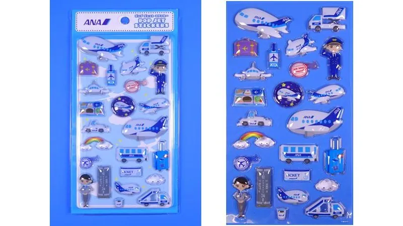 MZ707 ANA All Nippon Airways / 全日空 丸彰 ポップ ジェット ステッカー