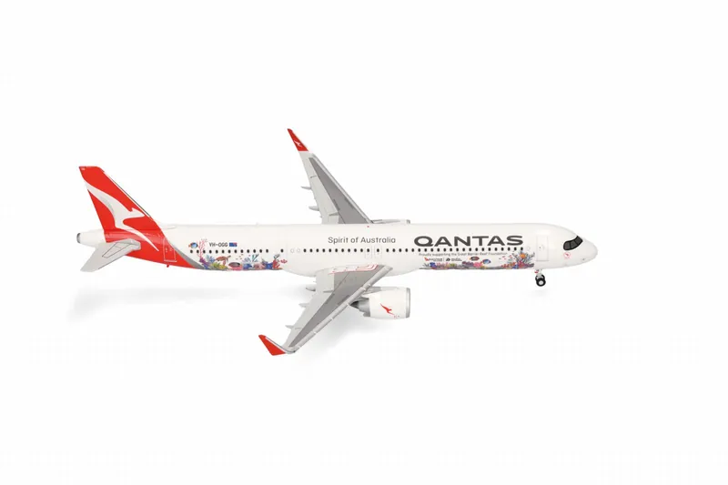 574075 Herpa Qantas Airways / カンタス航空 A321XLR VH-OGG Great Barrier Reef livery 
