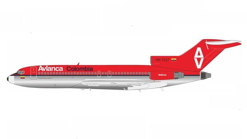 721AV0726P IN Flight200 AVIANCA / アビアンカ航空 727-100 HK-1337 スタンド付き 1:200 予約