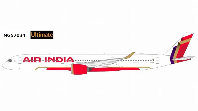 NG57034 NG MODELS Air India / エア インディア first A350-1000 for Air Inida A350-1000 VT-JRO with stand 1:400 予約