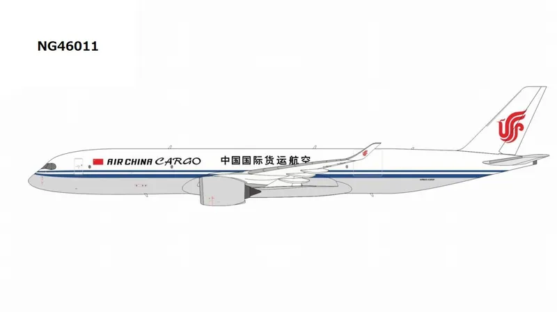 NG46011 NG MODELS Air China Cargo / 中国国際貨運航空 black Cargo titles; with flag A350F / 1:400 予約