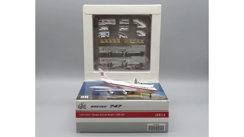 XX40280 JC WING Boeing / ボーイングカラー "747 Super Airbus""Polished" 747-100 JA8114 GSEセット 1:400 予約