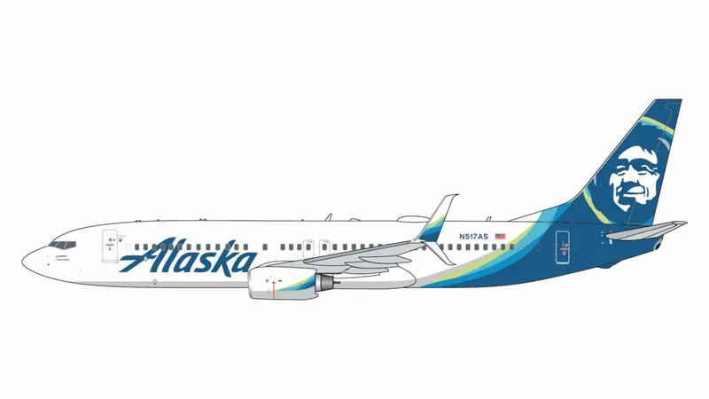 GJASA2418 GEMINI JETS Alaska Airlines / アラスカ航空 B737-800S N517AS 1:400 予約