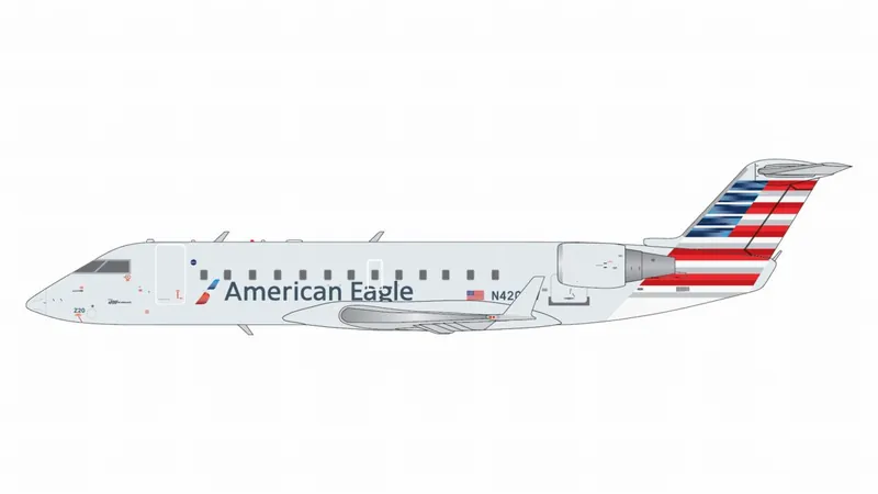G2AAL1426 GEMINI 200 American Eagle / アメリカン・イーグル CRJ200LR N420AW  スタンド付 1:200 予約