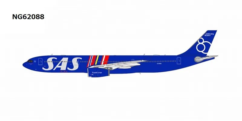 NG62088 NG MODELS SAS Scandinavian Airlines / スカンジナビア航空 Celebrating 80 Years Livery A330-300 LN-RKR 1:400 お取り寄せ