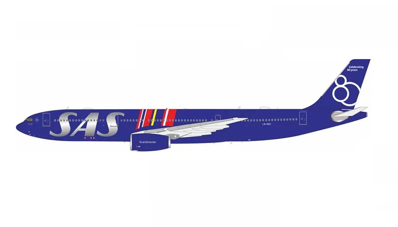 333SK0626 IN Flight200 SAS Scandinavian Airlines / スカンジナビア航空 A330-300 LN-RKR スタンド付き 1:200 予約