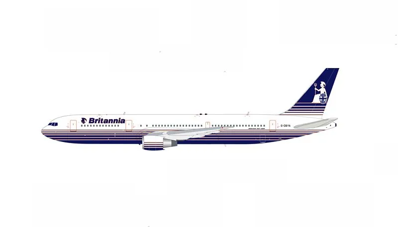 763BYO626 IN Flight200 Britannia Airways / ブリタニア航空 767-300ER G-OBYA スタンド付き 1:200 予約