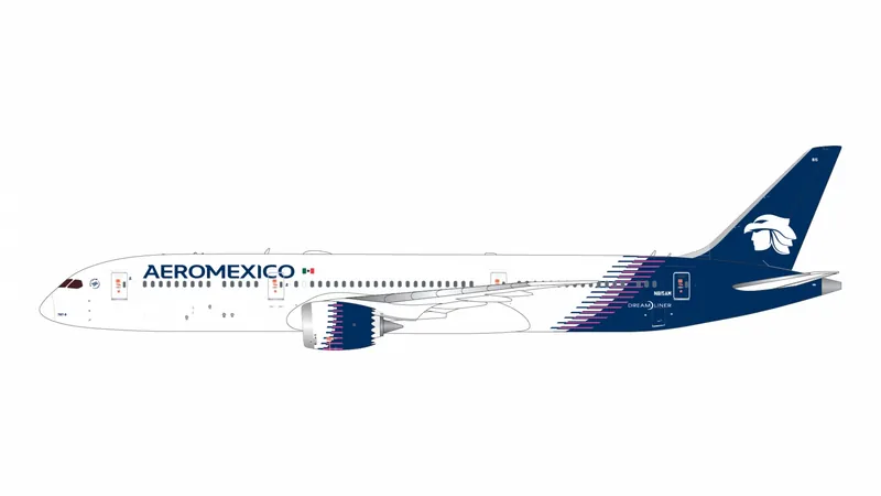 G2AMX1516 GEMINI 200 Aeromexico / アエロメヒコ 787-9 N815AM new livery スタンド付 1:200 予約