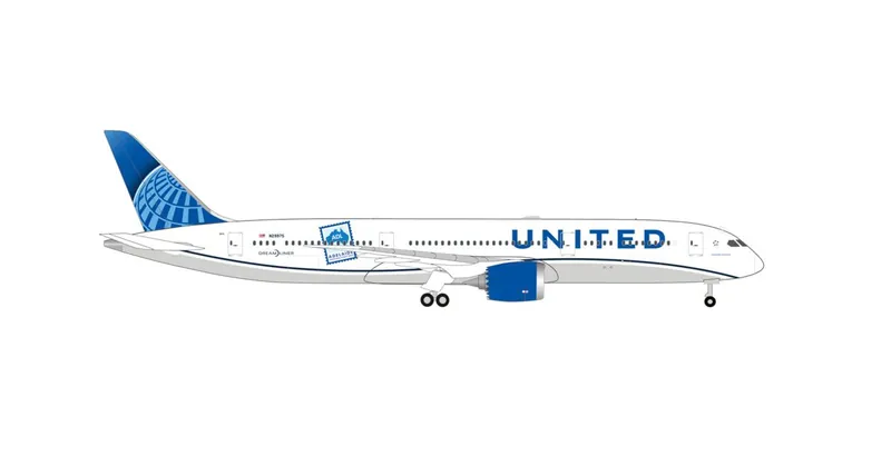 539432 Herpa United Airlines / ユナイテッド航空 787-9 N29975 Adelaide 1:500 予約