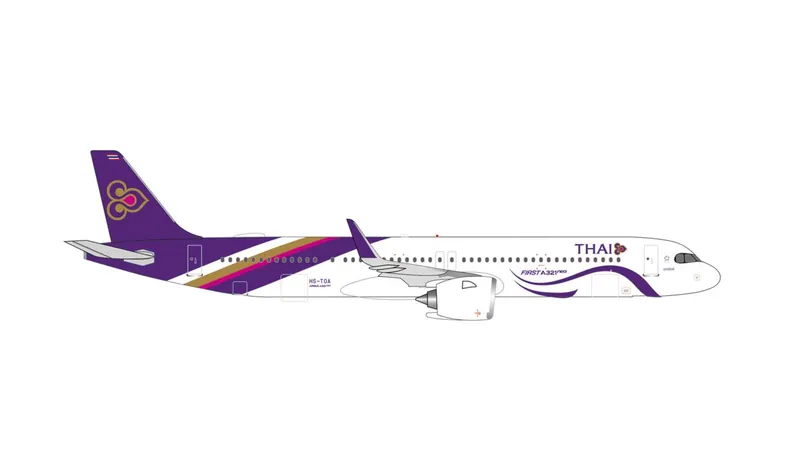 539708 Herpa Thai Airways / タイ国際航空 A321neo HS-TOA Bowonrangsi 1:500 予約