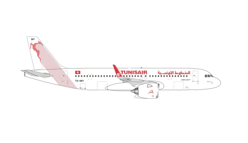 539739 Herpa TUNISAIR / チュニスエア A320neo TS-IMY 1:500 予約
