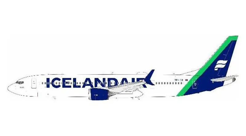 739MFI1025 IN Flight200 Icelandair / アイスランド航空 737 MAX9 TF-ICB スタンド付き 1:200 予約
