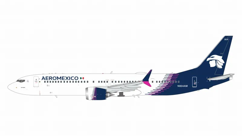 G2AMX1518 GEMINI 200 Aeromexico / アエロメヒコ 737 MAX 9 N804AM new livery スタンド付 1:200 予約
