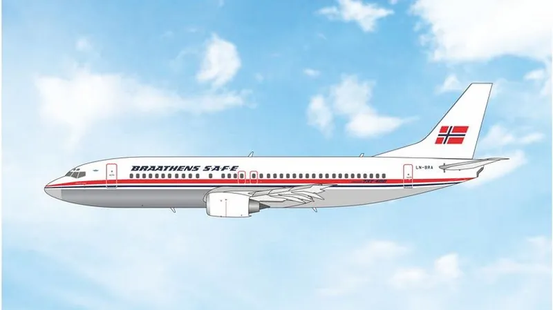 12142 Phoenix Braathens SAFE / ブラーテンズSAFE Polish 737-400 LN-BRA 1:400 予約